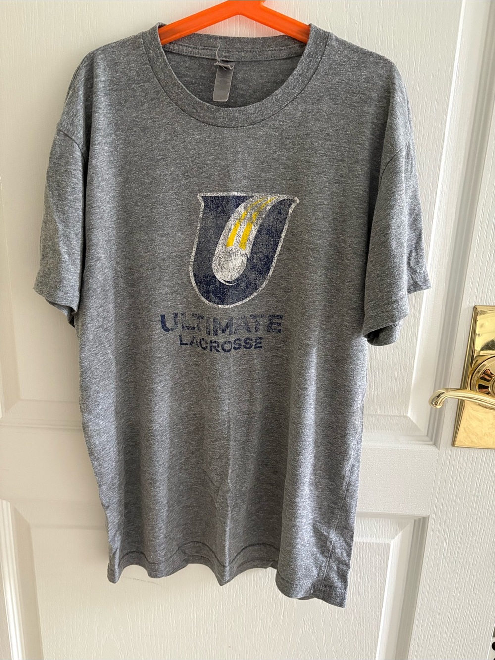 Gray soft ultimate lacrosse t-shirt